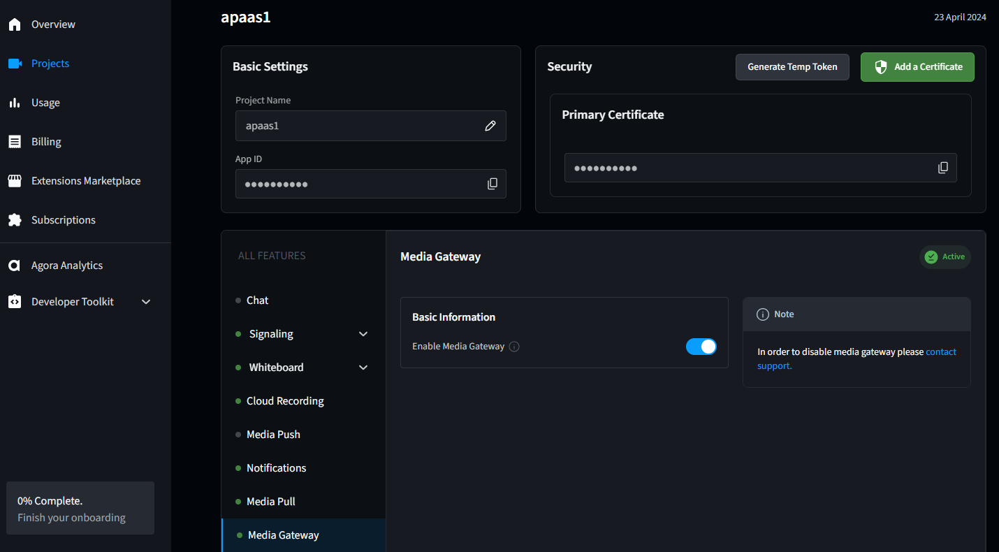 Enable Media Gateway