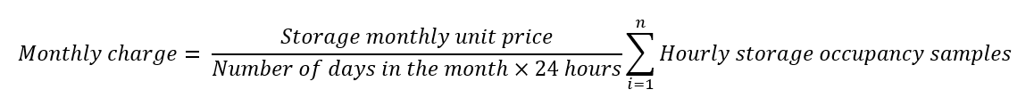 Signaling storage calculation formula